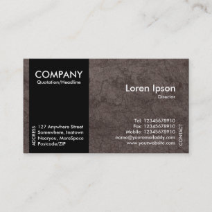 Cartão De Visita Banda lateral preta - TexturaTerra