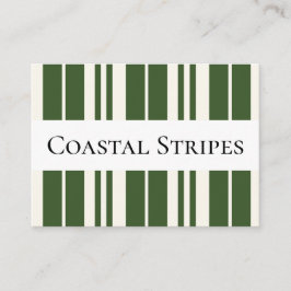 Cartão De Visita Bandas brancas verdes à beira-mar