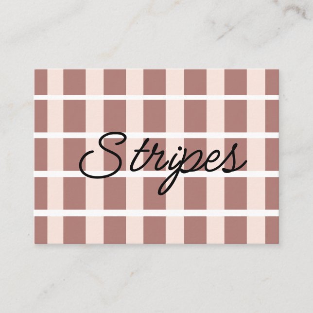 Cartão De Visita Bandas cor-de-rosa castanhas (Frente)