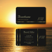 Bandas Douradas Elegantes Negras Shimmery com Mono