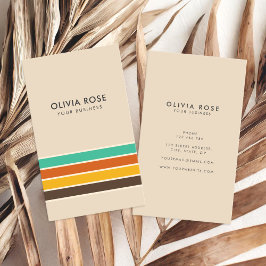 Cartão De Visita Bandas retrorreflectoras Vintage 70s