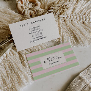 Cartão De Visita Bandas Verdes Cor-de-Cor-de-Cor-de-Cor-de-Rosa Div