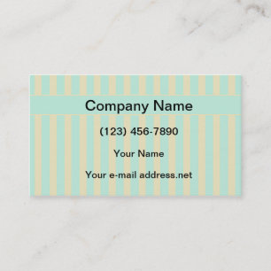 Cartão De Visita Bandas verdes e cremes