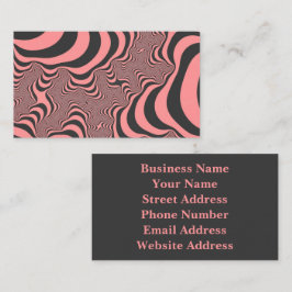 Cartão De Visita Bandas-zebra rosa desbotadas