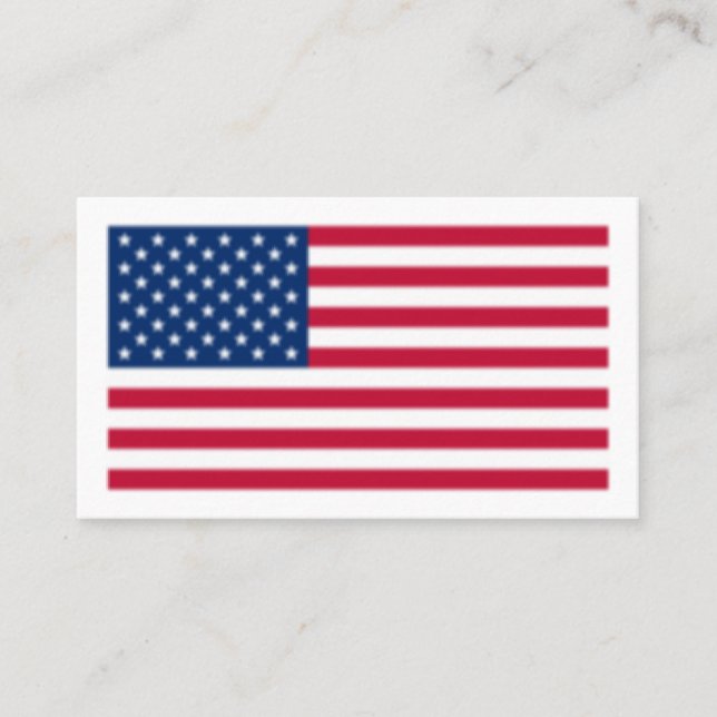 Cartão De Visita Bandeira Americana Desfocada (Frente)