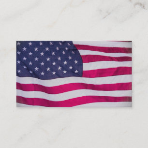 Cartão De Visita Bandeira americana ondulando ao vento