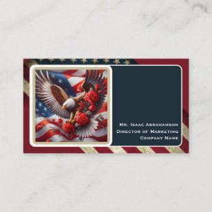 Cartão de Visita Bandeira Americana Patriótica