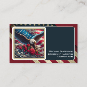 Cartão de Visita Bandeira Americana Patriótica