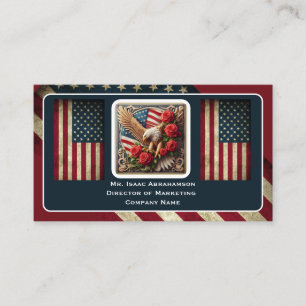 Cartão de Visita Bandeira Americana Patriótica