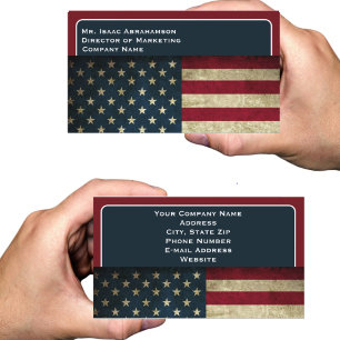 Cartão De Visita Bandeira Americana Patriótica