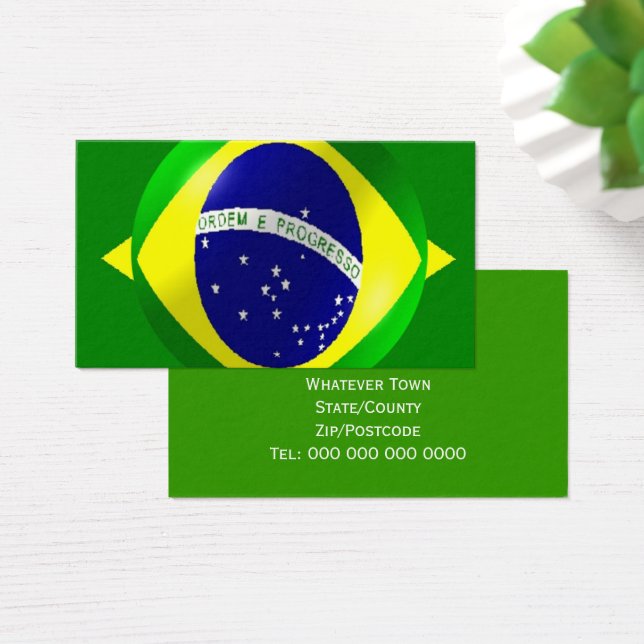 Cartão de Visita Bandeira Brasileira (Mesa)