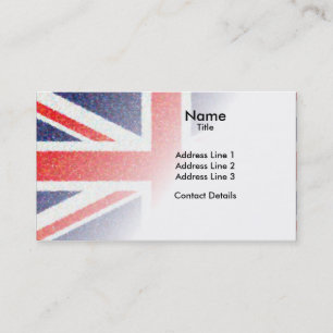 Cartão De Visita Bandeira BRITÂNICA de Union Jack do Pointillist