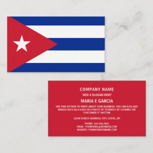 Cartão De Visita Bandeira cubana, Bandeira de Cuba