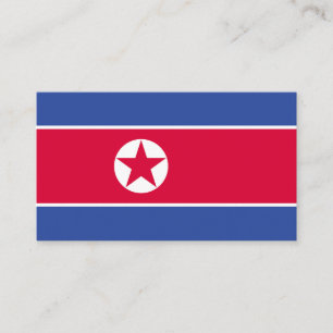 Cartão De Visita Bandeira da Coreia do Norte