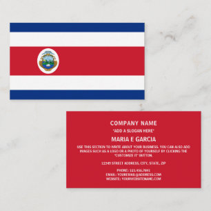 Cartão De Visita Bandeira da Costa Rica, Bandeira da Costa Rica