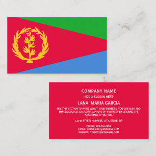 Cartão De Visita Bandeira da Eritreia, Bandeira da Eritreia