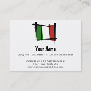 Cartão De Visita Bandeira da escova de Italia