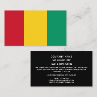 Cartão De Visita Bandeira da Guiné, Bandeira da Guiné