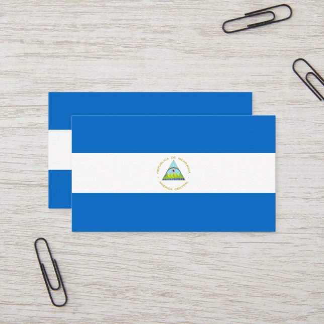 Cartão De Visita Bandeira da Nicarágua (Frente/Verso In Situ)