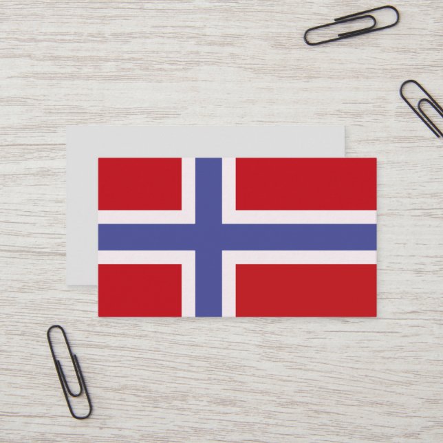 Cartão De Visita Bandeira da Noruega (Frente/Verso In Situ)