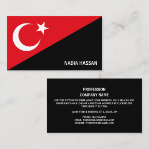 Cartão De Visita Bandeira da Turquia Design, Bandeira da Turquia