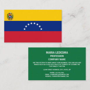 Cartão De Visita Bandeira da Venezuela