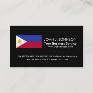 Cartão De Visita Bandeira das Filipinas