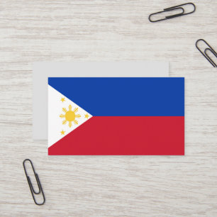 Cartão De Visita Bandeira das Filipinas