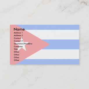 Cartão De Visita Bandeira de Cuba
