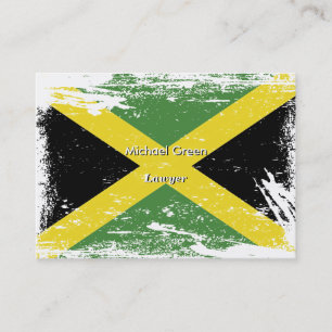 Cartão De Visita Bandeira de Jamaica do Grunge