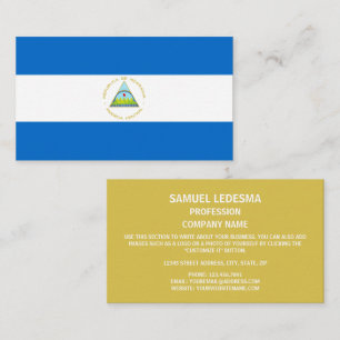 Cartão De Visita Bandeira de Manágua, Bandeira da Nicarágua