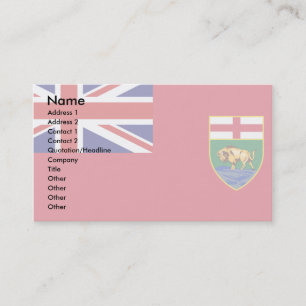 Cartão De Visita Bandeira de Manitoba do Canadá