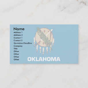 Cartão De Visita Bandeira de Oklahoma
