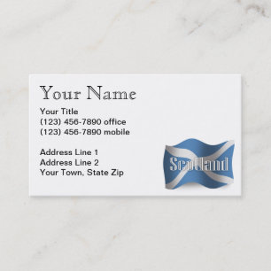 Cartão De Visita Bandeira de ondulação de Scotland