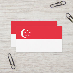 Cartão De Visita bandeira de Singapura