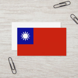 Cartão De Visita Bandeira de Taiwan