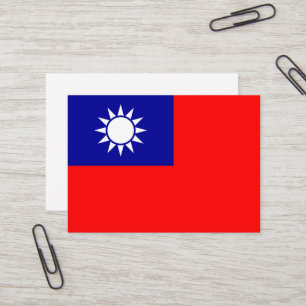 Cartão De Visita Bandeira de Taiwan: República da China, Taipé Chin