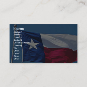 Cartão De Visita Bandeira de Texas