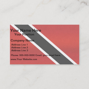 Cartão De Visita Bandeira de Trindade e Tobago descascada moderna