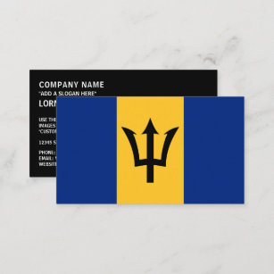 Cartão De Visita Bandeira do Barbado, Bandeira dos Barbados