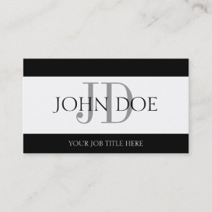 Cartão De Visita Bandeira do branco de YourJobTitle