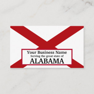 Cartão De Visita Bandeira do Estado do Alabama