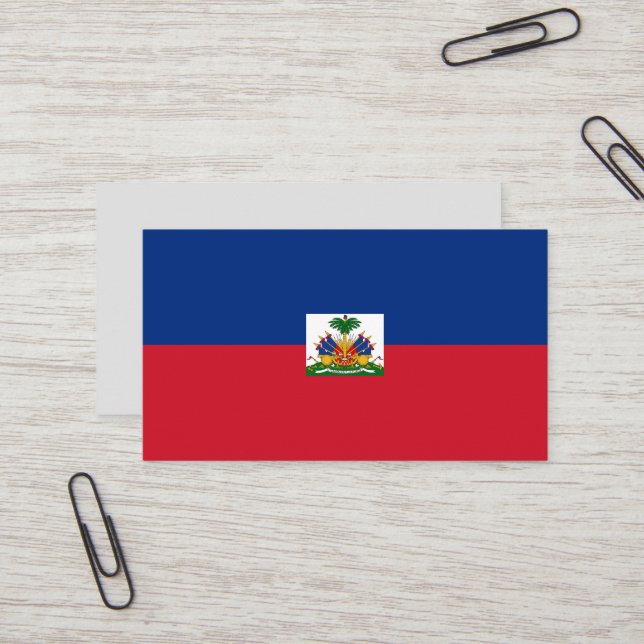 Cartão De Visita Bandeira do Haiti (Frente/Verso In Situ)