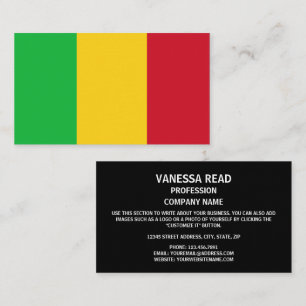 Cartão De Visita Bandeira do Mali, Bandeira do Mali