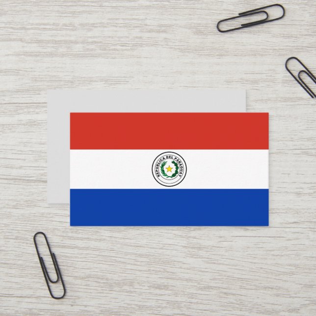 Cartão De Visita bandeira do Paraguai (Frente/Verso In Situ)