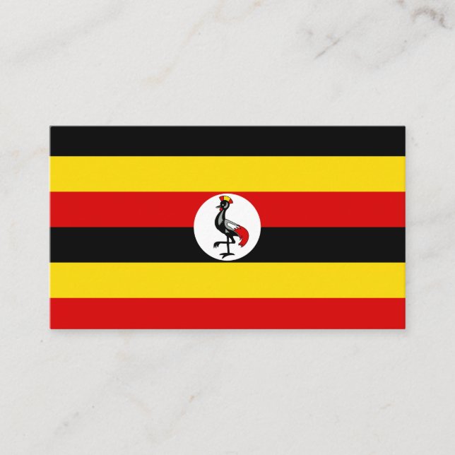 Cartão De Visita Bandeira do Uganda (Frente)