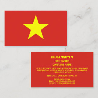 Cartão De Visita Bandeira do Vietname