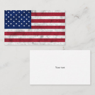 Cartão De Visita bandeira dos EUA vintage vermelho branco azul Amér