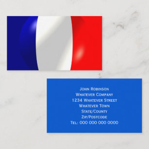 Cartão De Visita Bandeira francesa