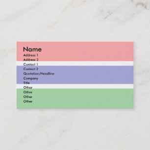 Cartão De Visita Bandeira Gâmbia